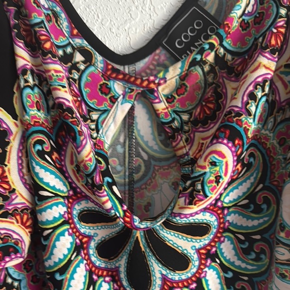 Coco Bianco Pink and Black Paisley Blouse - Picture 2 of 4